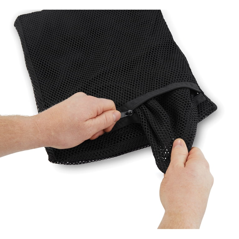Athletic Works Mesh Ball Bag with Drawstring Strap, Black photo 4