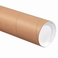thumbnail image 2 of Kraft Heavy Duty Mailing Tubes with Caps 4" x 36" for Shipping Pack of 12, 2 of 2