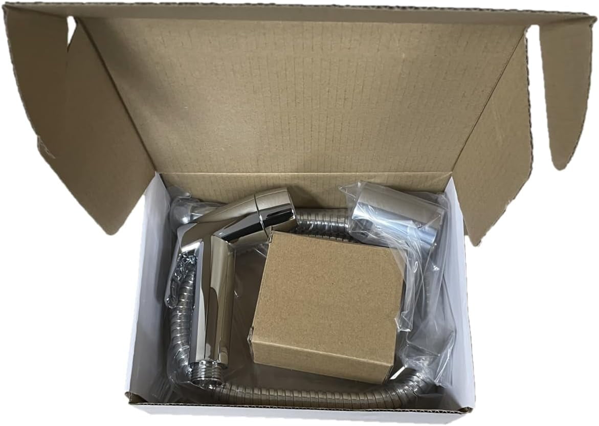 Hand-Held Chrome Bidet - Easy Installation By NuFlush