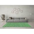 thumbnail image 3 of Ahgly Company Indoor Square Solid Emerald Green Modern Area Rugs, 5' Square, 3 of 4