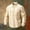 C_ Khaki, variant on Men's Grey Yellow Striped Western Shirt, Point Collar with Chest Pockets, Button Placket for modern casual outfit Gray XXXL