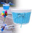 thumbnail image 5 of Preciosa cesta de bicicleta de exterior de punto con lazo delantero para niña - Talla S (azul), 5 of 5