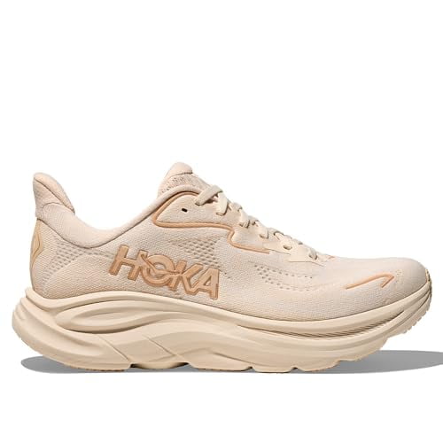 Hoka Women's Clifton 10 Sneaker, Vanilla/Birch, 6.5