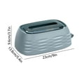 thumbnail image 3 of ROLKFUK Organizing Racks Blue Decorative Tissue Holder - Eco-Plastic, Wall-Mounted & Desktop for Living Room/Bedroom, Durable with Elegant Transparent Pattern, 3 of 7