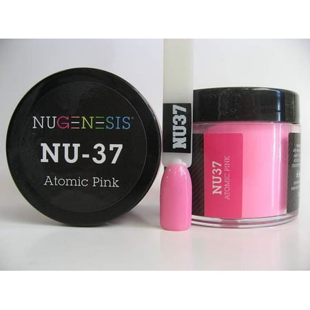 Nugenesis Nail Color Dip Dipping Powder 1oz Jar Nu37 Atomic Pink