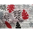 thumbnail image 4 of oneOone Coton Popeline Rouge Clair Tissu Rayé & Feuilles Bloc Robe Tissu Tissu Imprimé par la Cour 56 Pouces de Large, 4 of 4