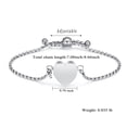 thumbnail image 2 of Heart Urn Locket Adjustable Braided Rope Bracelet Funeral Urns Bracelet for Cremation Ashes Memorial Jewelry, 2 of 5