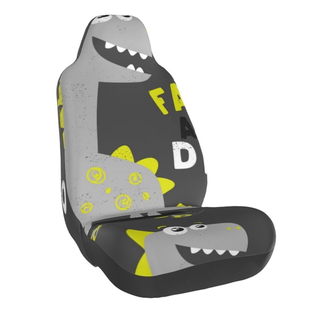 Balery Cute Dinosaur Funda de Asiento para Auto con Diseño - Cubierta Frontal Suave y Transpirable con Protector Antideslizante- 1 Unidad