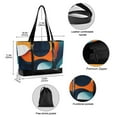 thumbnail image 2 of FORMRS Canvas Laptop Tote Bag for Women with 15.6" Computer Compartments Shoulder Handbag, Green Abstract Wavy, 2 of 7