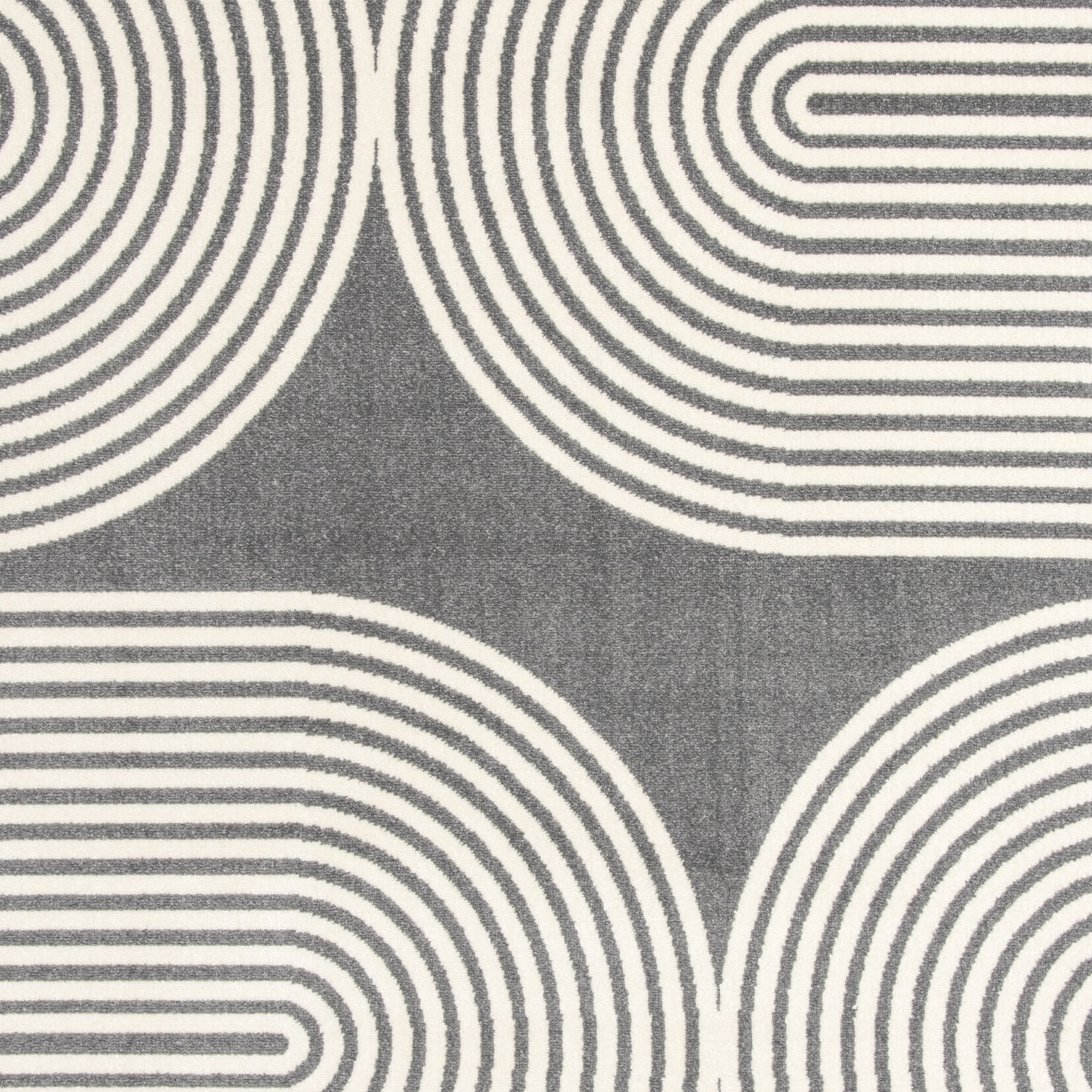 Loomaknoti Tecopa Milburm 2' x 7' Grey Geometric Outdoor Runner Rug