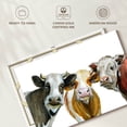 thumbnail image 6 of Elephant Stock Cows Wall Art - Horizontal Canvas Wall Art - Living Room Wall Decor - Animal Canvas - White And Orange Decor - 48" x 32", 6 of 8