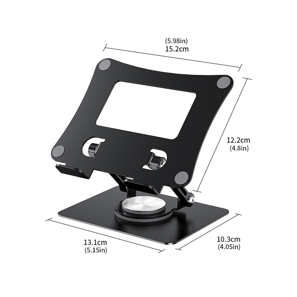 Tizuqe Adjustable Laptop Stand with 360 Degree Rotatable Base Foldable Laptop Holder for Desk Ergonomic Computer Notebook