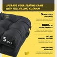thumbnail image 6 of Outdoor Chair Cushions, Outdoor Cushions, Patio Chair Cushions, Indoor Full-Length Ties for Non-Slip Support, Premium Comfortable Thick Fiber, Set of 2 (Black, 17x17 Inch), 6 of 13