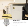 thumbnail image 4 of 3-Digit Password Lock, 3-Digit Easy Installation Password Lock, Shoe Cabinet Wooden Cabinet Staff Cabinet For Mail Box Factory Home Gold 20mm/0.79in, 4 of 8