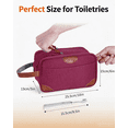 thumbnail image 4 of WANDF Large Toiletry Bag for Women,Travel Bag for Toiletry with 5 Mesh Pockets,Water-Resistant Wide Opening Cosmetic Organizer Makeup Bag with Wet Pocket,Bathroom Bag for Ladies(Red-B), 4 of 10