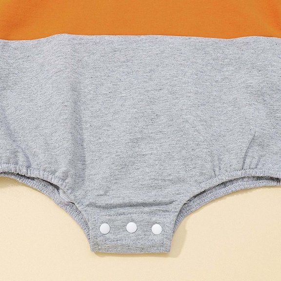 Vedolay Jumpsuits for Boys Colorblock Striped Cami Romper High Waisted Long Sleeve Pants Jumpsuit,Orange 18-24 Months