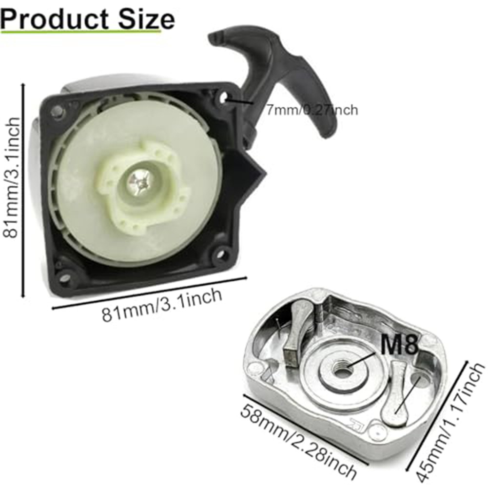 Outlier Used for 40-5 40f-5 44-5 430 520 Lawn Mower Engine Recoil Type Manual Starter, Chainsaw Parts & Accessories