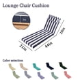 thumbnail image 2 of Outdoor Chaise Lounge Chair Cushion, Replacement Cushions For Patio Furniture, Waterproof Pool Chair Cushions With Headres, Fade Resistant Sun Lounger Cushions（2pc avy and white）, 2 of 6
