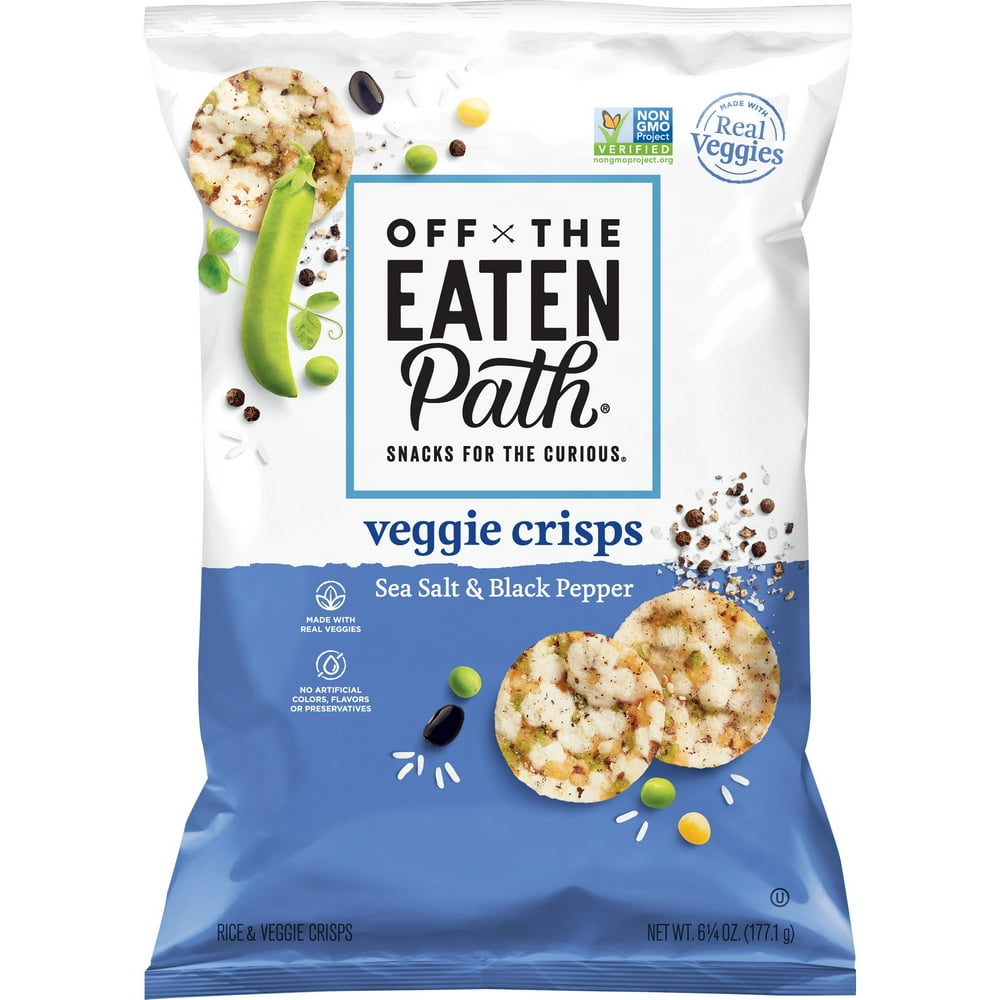 Off the Eaten Path Veggie Crisps, Sea Salt & Black Pepper, 6.25 oz Bag