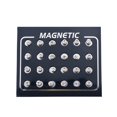 thumbnail image 1 of HLONK 12Pairs/Set Unisex Rhinestone Inlaid Magnetic Stud Earrings Non Piercing Jewelry, 1 of 5