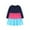 Blue, variant on Odeerbi Toddler Girls Long Sleeve Rainbow Striped Cotton Dress Spring Fall Cute A-Line Dress Color Blocked Round Neck Loose Casual Dress Toddler Girls Clothes
