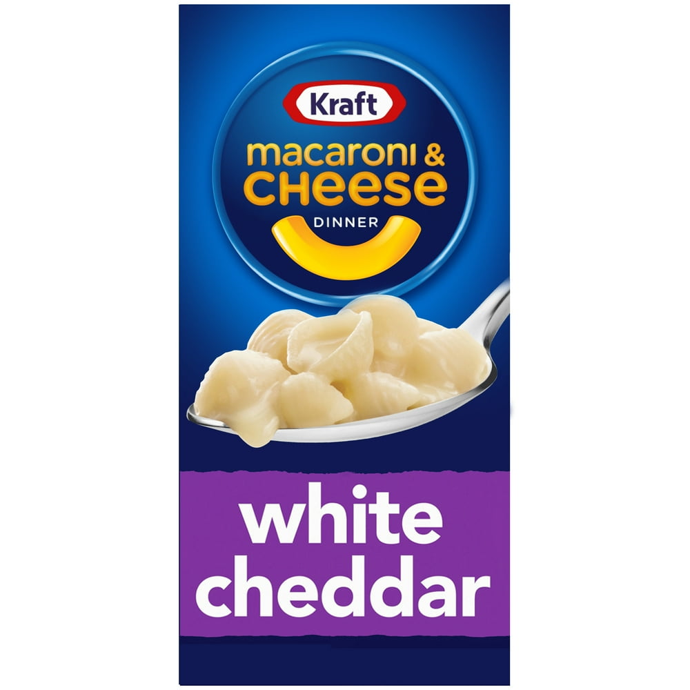 Kraft White Cheddar Macaroni and Cheese Dinner with Shells Pasta, 7.3