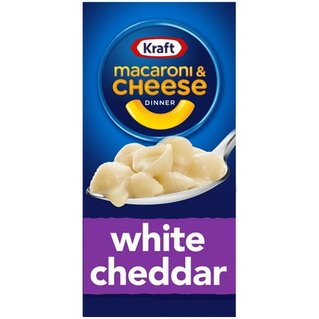 UPC 021000653560 product image for Kraft White Cheddar Macaroni & Cheese Dinner with Pasta Shells  7.3 oz Box | upcitemdb.com