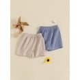 thumbnail image 4 of BemeyourBBs 2 Pack Toddler Baby Girl Boy Plaid Gingham Shorts Set Infant Girls Boys Summer Elastic Waist Checkered Loose Fit Shorts Bottoms, 4 of 9