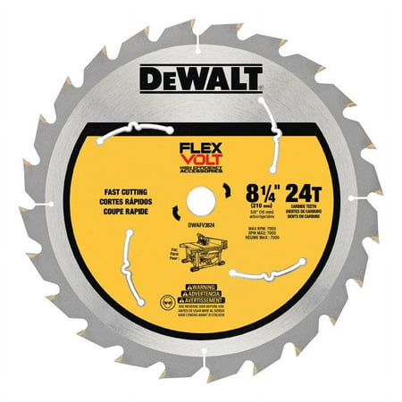 UPC: 0885911486552 | DEWALT DWAFV38243 Table Saw Blade  Teeth: 24  Diameter: 8-1/4