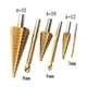 thumbnail image 3 of Juego de 6 brocas escalonadas con ranura recta y vástago triangular de 4-12/4-20/4-32 mm, broca de sierra de 3/6/8 mm, 3 of 3