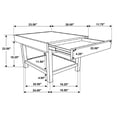 thumbnail image 2 of Maklaine Modern Wood Rectangle End Table with Shelf in Wheat Brown, 2 of 12