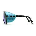 thumbnail image 4 of Color Mirror Windbreaker Visor Shield Racer Plastic Sunglasses Black Teal Teal Mirror, 4 of 4