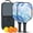 Black, variant on Pickleball Paddles Set Of 2, Fiberglass Surface, Turquoise Marble Pattern, 4 Balls & Bag