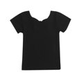 thumbnail image 1 of Faithtur T-Shirt pour Enfants, Couleur Unie Nœud Papillon Col Rond Manches Courtes, 1 of 9