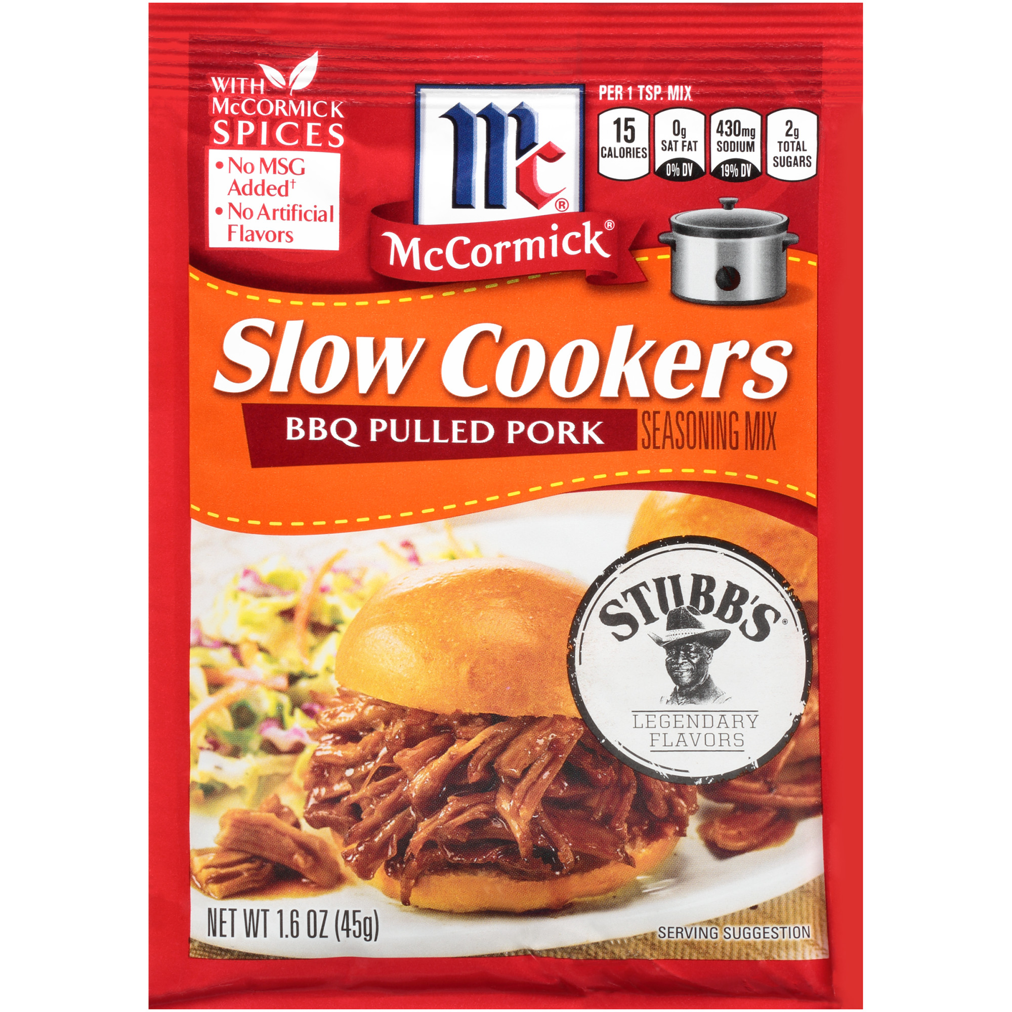 McCormick Slow Cookers BBQ Pulled Pork Seasoning Mix, 1.6 oz