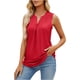 thumbnail image 3 of BAXLIMEK Camisetas sin mangas para mujer casual verano 2023 sueltas, blusa tipo túnica fruncida con ojales lisos y elegantes, 3 of 5