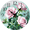 TBB-3de, variant on Eveokoki DIY Wall Clock 10 Inch Battery Operated Vintage Round Wooden Clocks Vintage Pink Roses Decor Silent Wall Clock for Home Kitchen Office Decoration