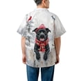 thumbnail image 5 of Playful Pitbull Welcomes Winter Snowy Day with Cardinal Bird Hawaiian Shirt Breathable Summer Unisex Merch Terrier Dog Lover - 2017, 5 of 6