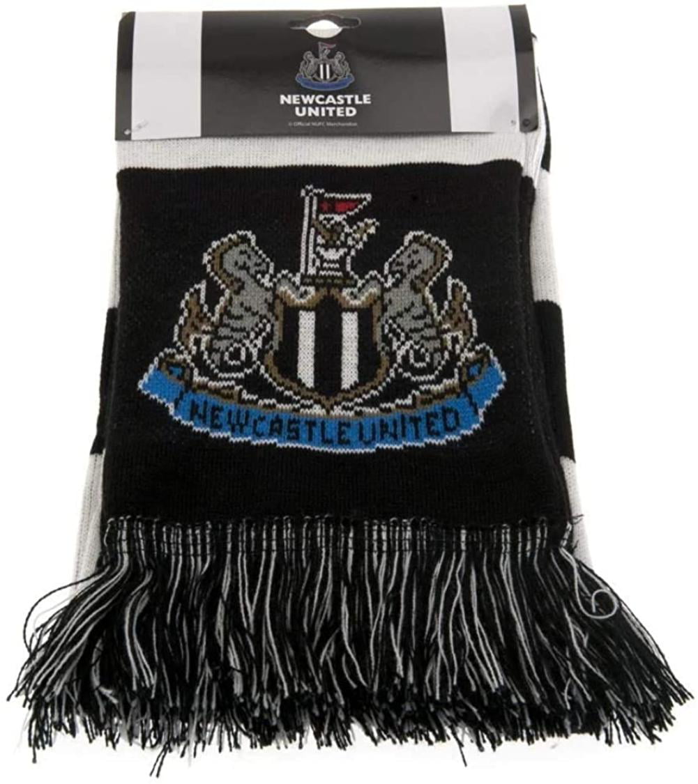 100% Acrylic Newcastle United Official Football Crest Traditional Fans Bar Scarf