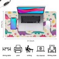 thumbnail image 5 of Long Mouse Pads for Desk,Colorful Dinosaur and Tropical Pattern Desk Mats on Top Of Desks, Desk Mouse Pad Extra Large with 3mm Non-Slip Base and Stitched Edge for Gaming,Office,Work,Home 31.5"x15.7", 5 of 6