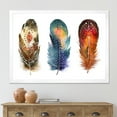 thumbnail image 3 of Designart 'Colourful Boho Art Feather Set IX' Bohemian & Eclectic Framed Art Print, 3 of 4