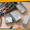 thumbnail image 4 of Copkim 4 Pcs Metal Electrical Junction Box 2-1/8" Deep Three Gang Multi Device Box Square Silver Galvanized Steel Drawn Construction, 4 of 6