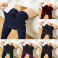 thumbnail image 2 of Yuanlook Women's Opaque Solid Color Footed Tights Slim-Fit Stretchy Leggings for Everyday Wear Size S-XXXL, 2 of 4