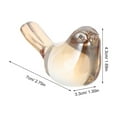 thumbnail image 2 of OFFIGAM 2Pcs Light Brown Glass Bird Statues Crystal Figurines Home Decor for Coffee Table and Bookshelf Display, 2 of 7
