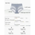 thumbnail image 5 of INSPIRE CHIC Women's Plus Size Laser Cut Mesh Soft High Waist Brief Solid Stretchy Underwear S Mid-Blue, 5 of 6