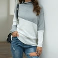 thumbnail image 1 of EGNMCR Chandails pour Femmes Mode Décontractée Col Rond Manches Longues Imprimé Chandail Confortable, Cadeaux pour Femmes, 1 of 5