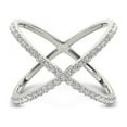 thumbnail image 2 of X Shaped Diamond Ring 14k White Gold 0.50ct, 2 of 4