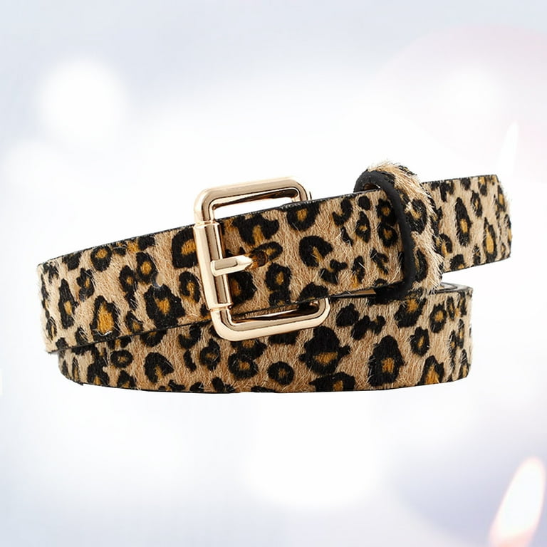 SOPOTUTU Leopard PU leather Belt Women display picture 1