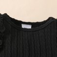 thumbnail image 5 of AUDeals Toddler Girl Plaid Dress Set Kids Ruffle Knit Top and Plaid Skirt with Headband 3 Piece Fall Winter Outfit Clothes Christmas Costume Size (Black, 6-9 Months), 5 of 8