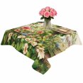thumbnail image 2 of Spring Daisy Birds Table Cloth Waterproof Tablecloths, Vintage Farmhouse Garden Flowers Tablecloth Dining Table Cover for Kitchen Party Tabletop Outdoor, Square Tablecloth 60x60 Inch, 2 of 9